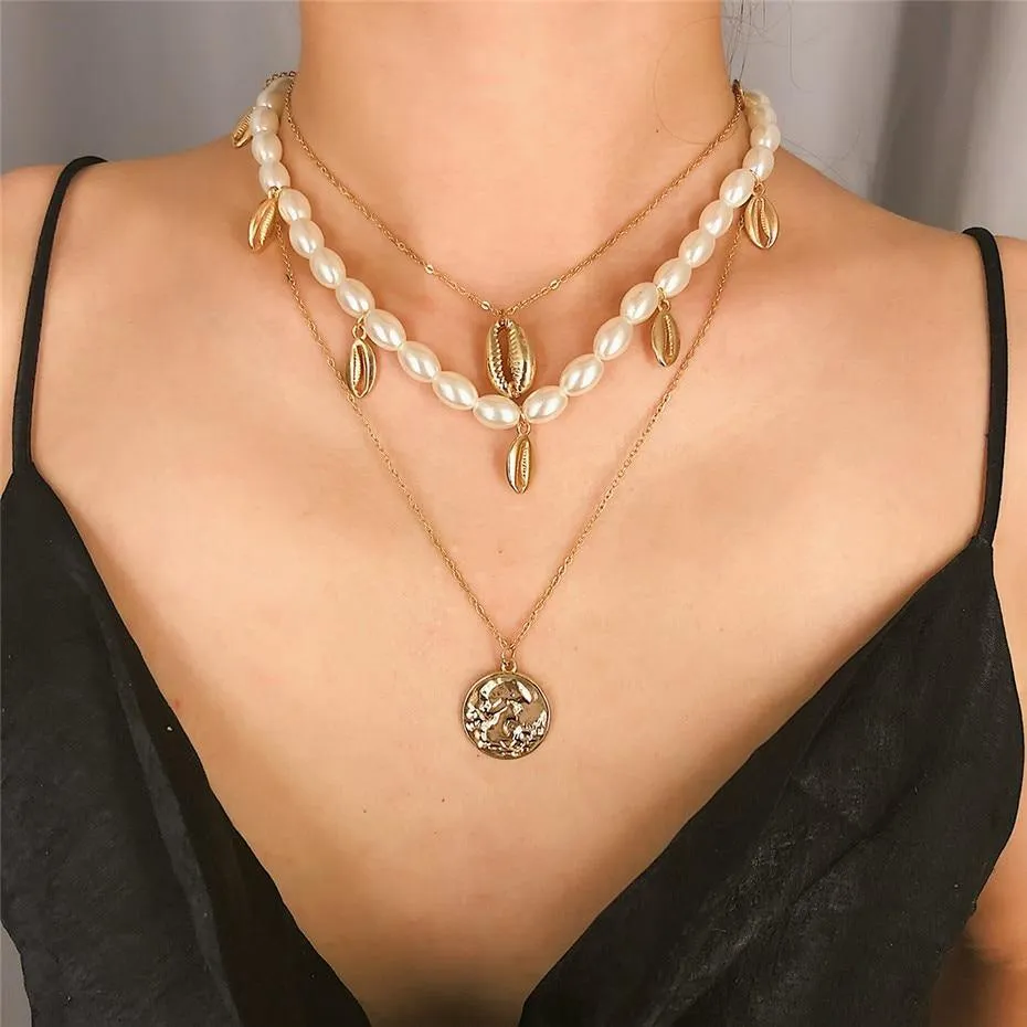 Multi Layered Pearl Choker