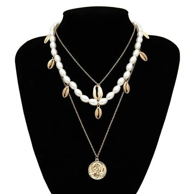 Multi Layered Pearl Choker