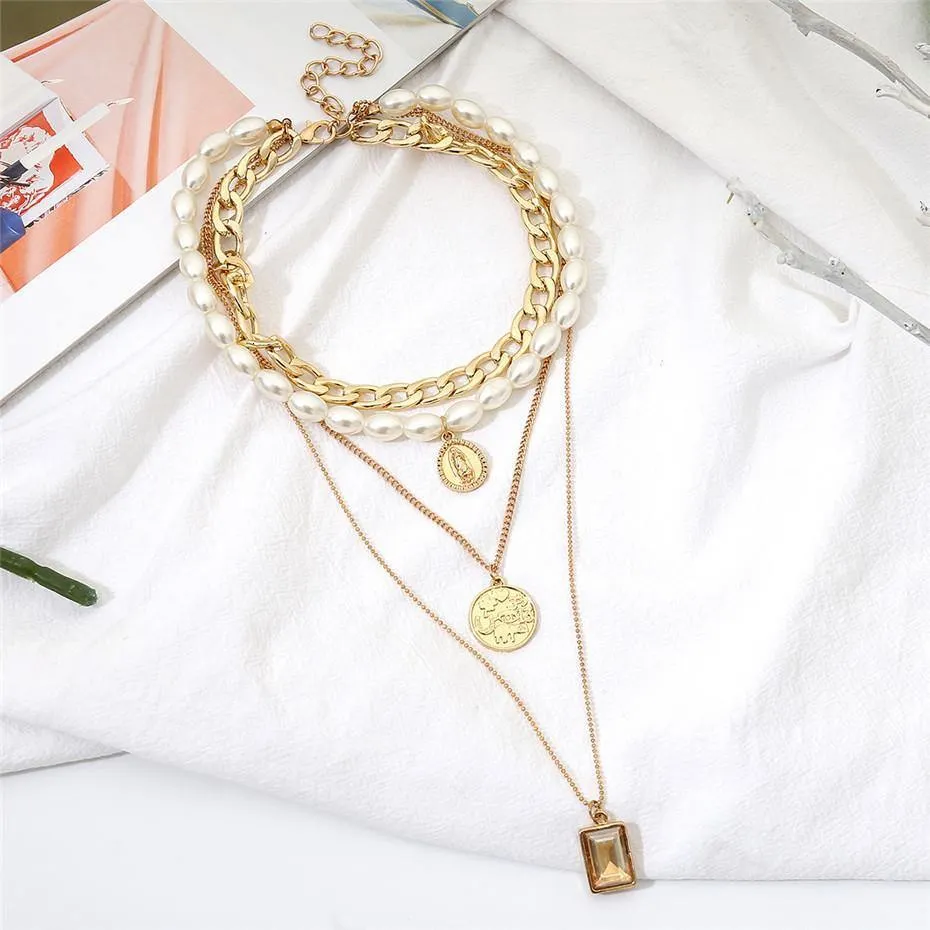 Multi Layered Pearl Choker