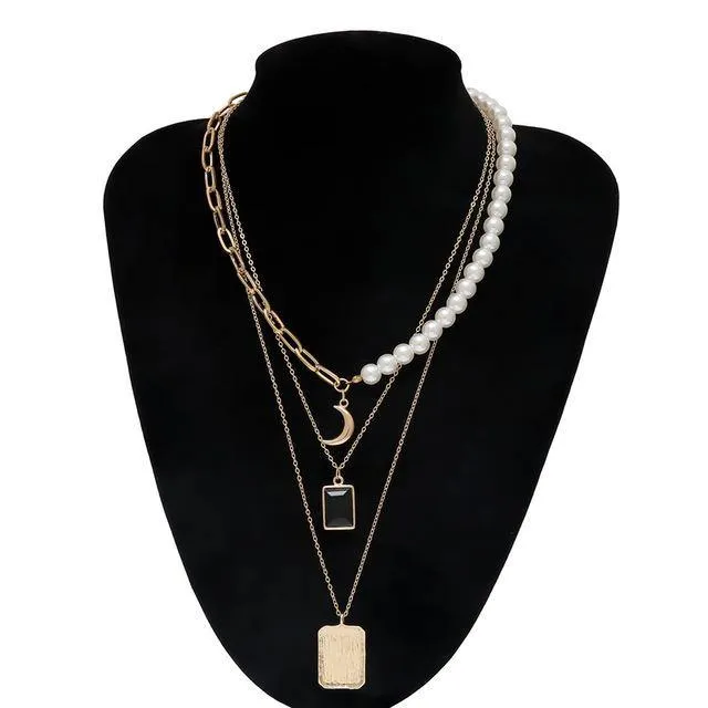 Multi Layered Pearl Choker