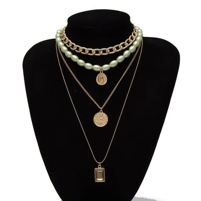 Multi Layered Pearl Choker