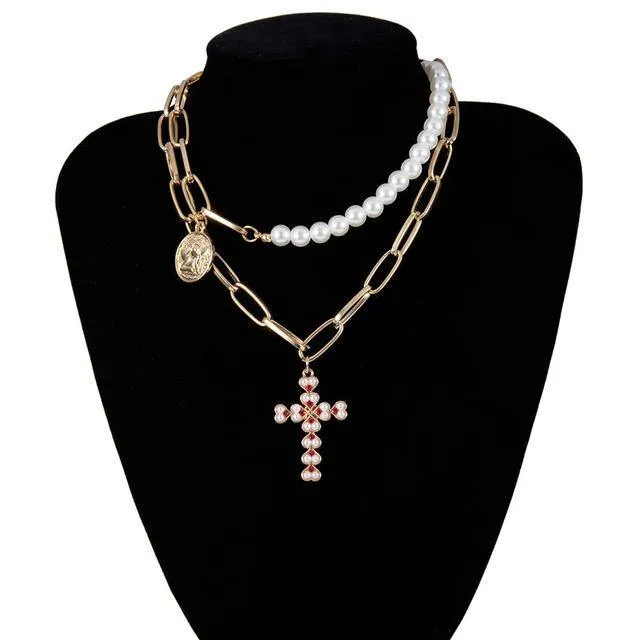 Multi Layered Pearl Choker