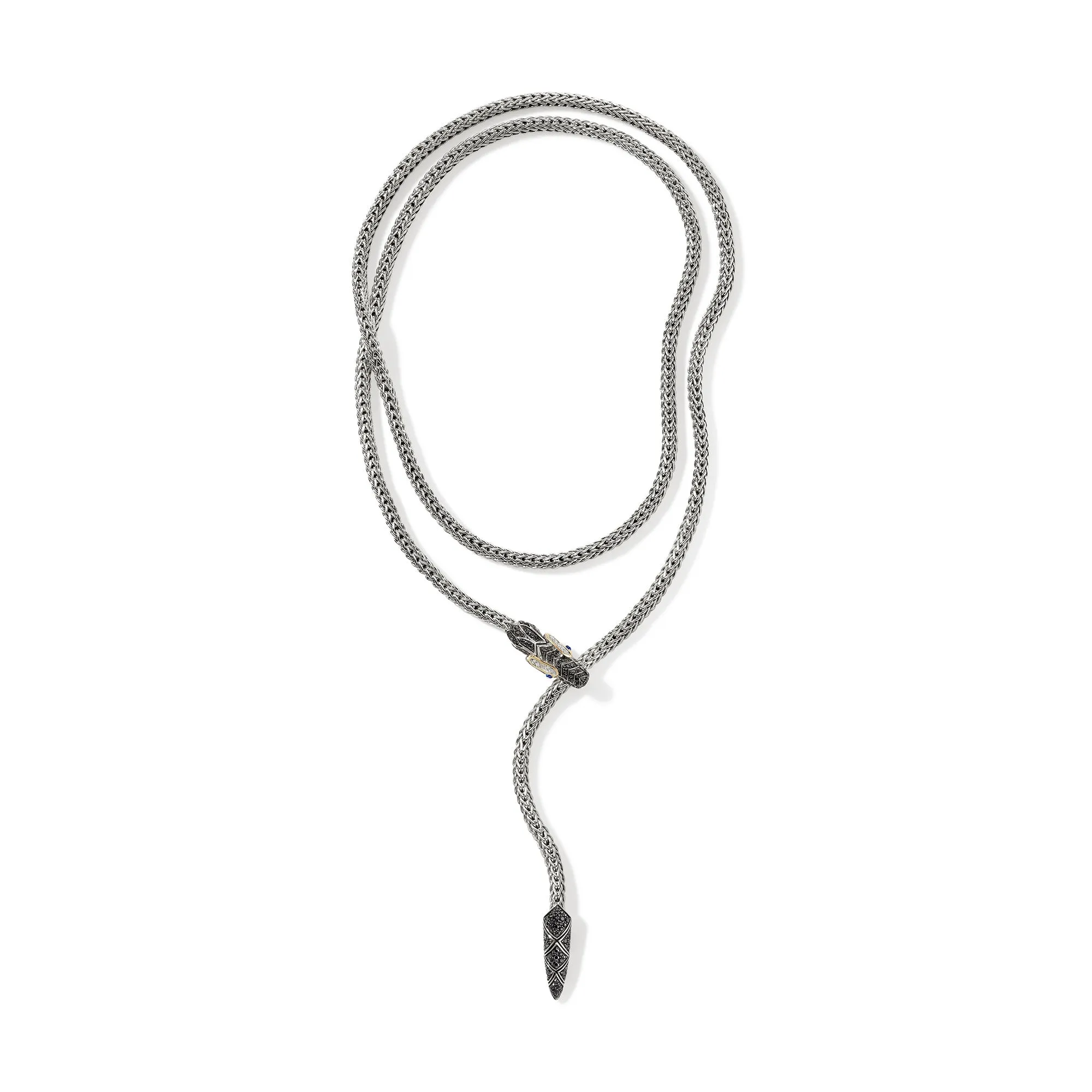 Naga Lariat, Gold, Silver, Diamonds