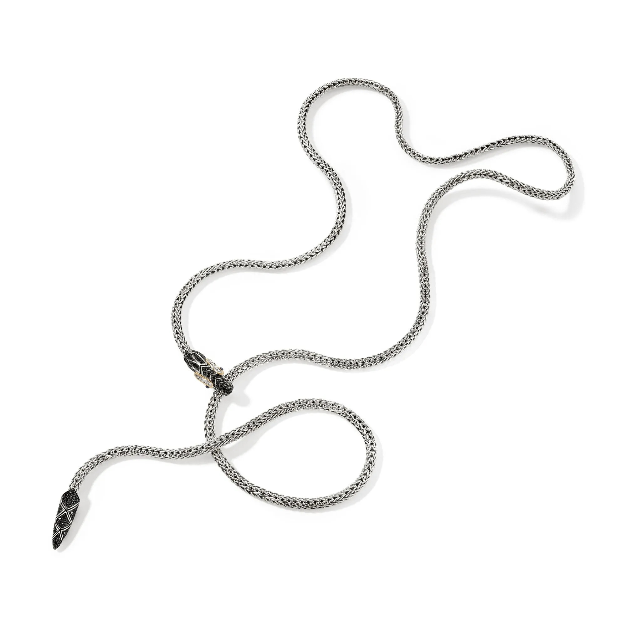 Naga Lariat, Gold, Silver, Diamonds