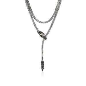 Naga Lariat, Gold, Silver, Diamonds