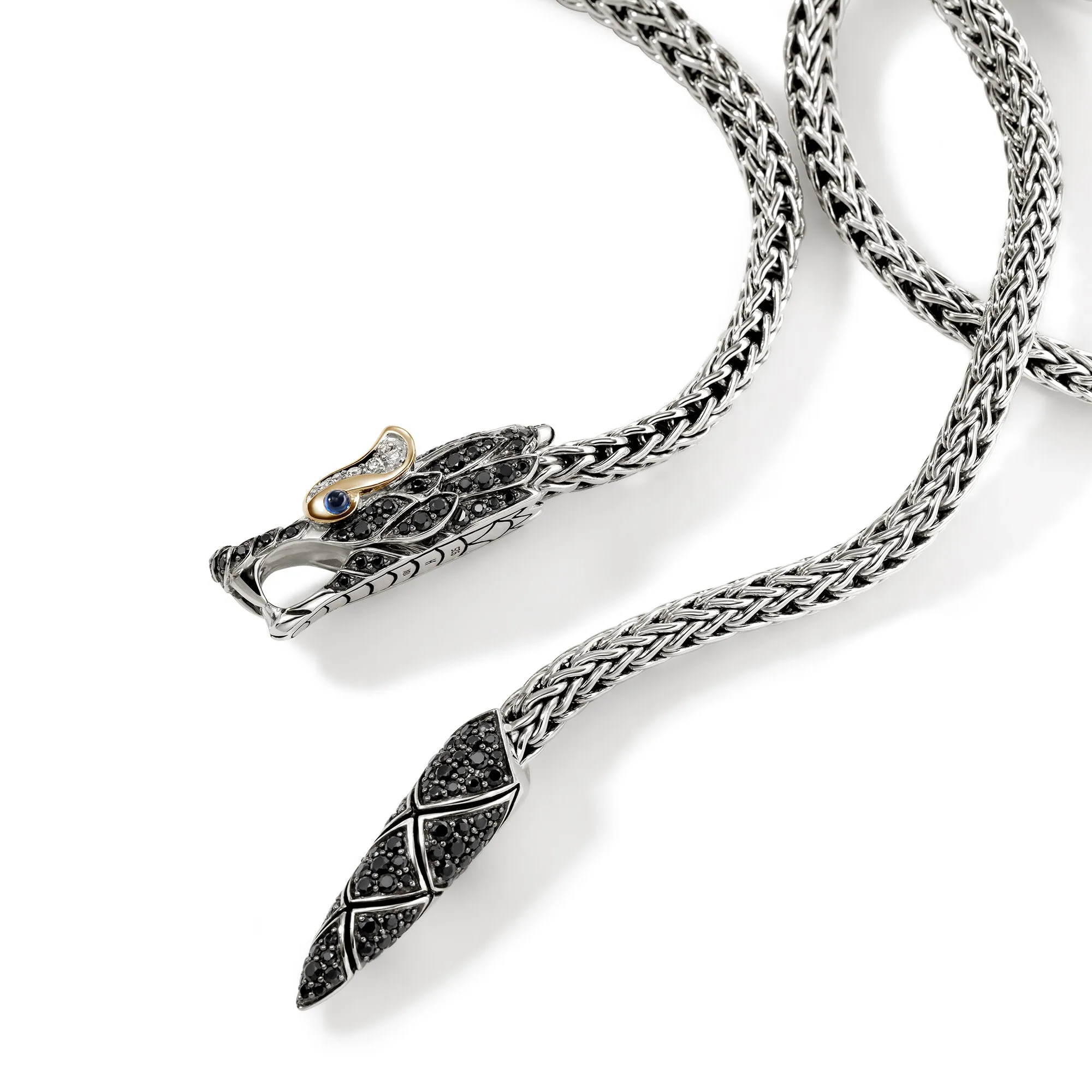 Naga Lariat, Gold, Silver, Diamonds