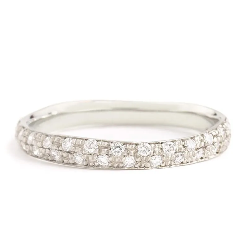 Narrow Pave Diamond Band