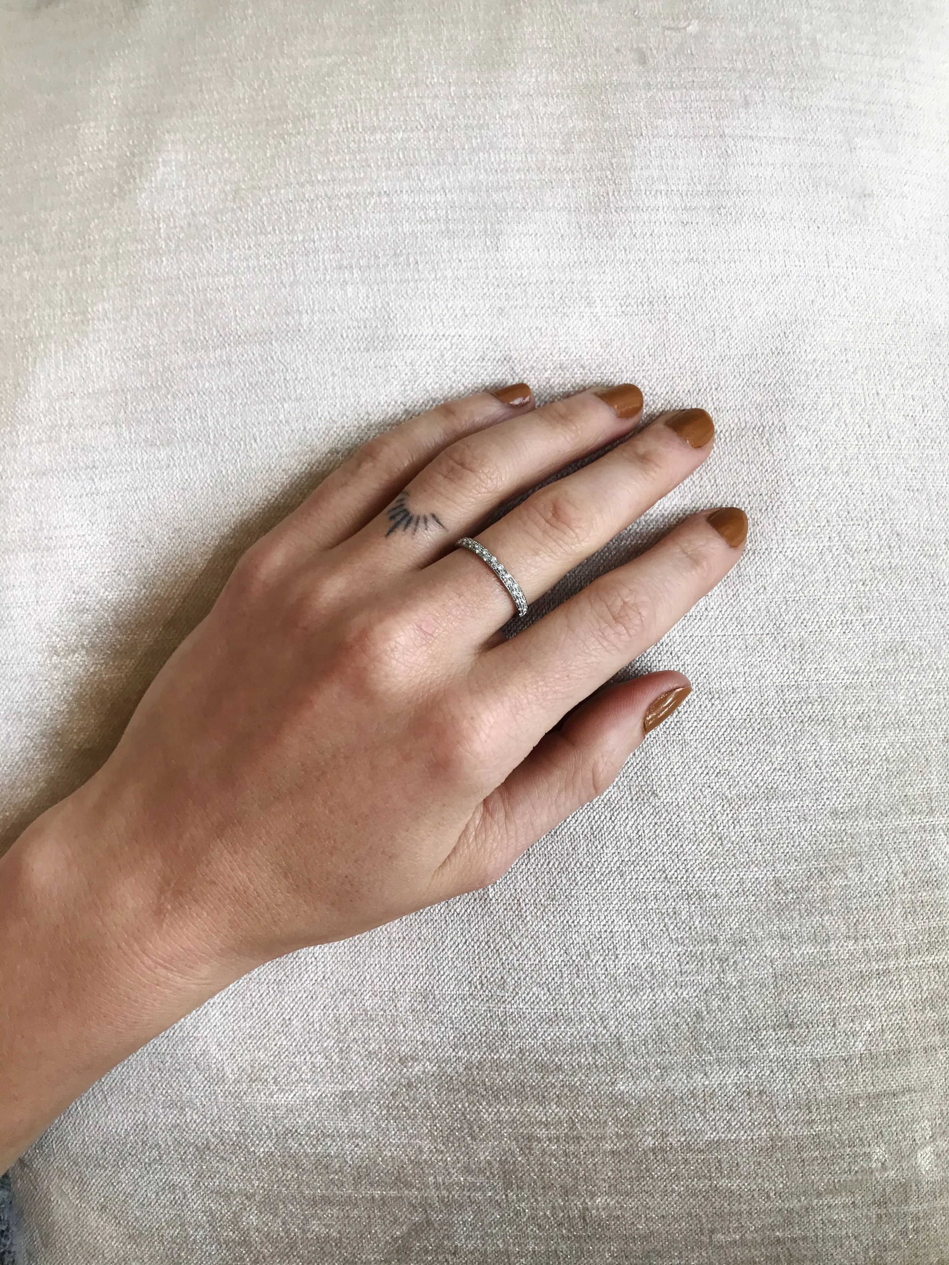 Narrow Pave Diamond Band