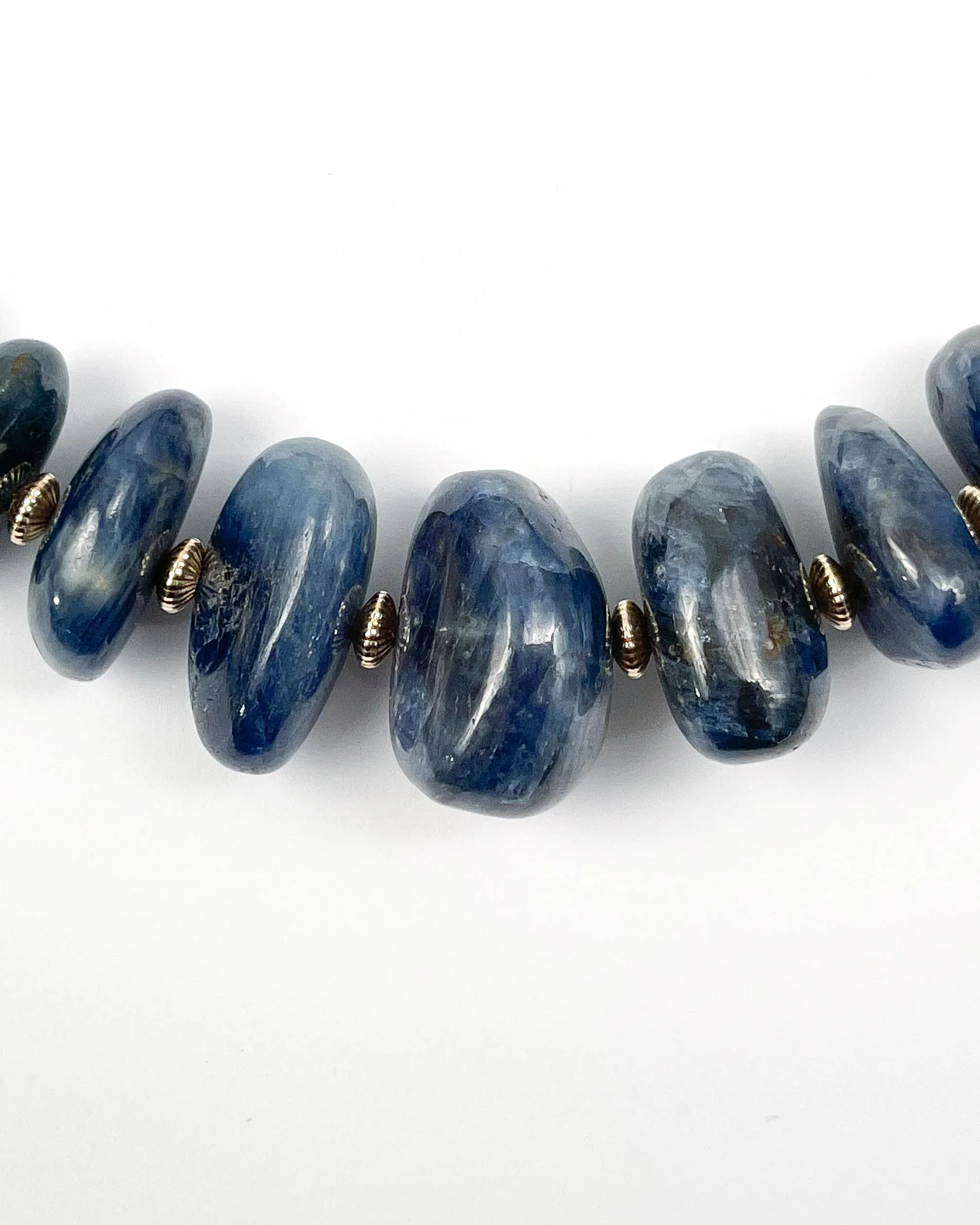 Natural Tumbled Blue Sapphire Necklace