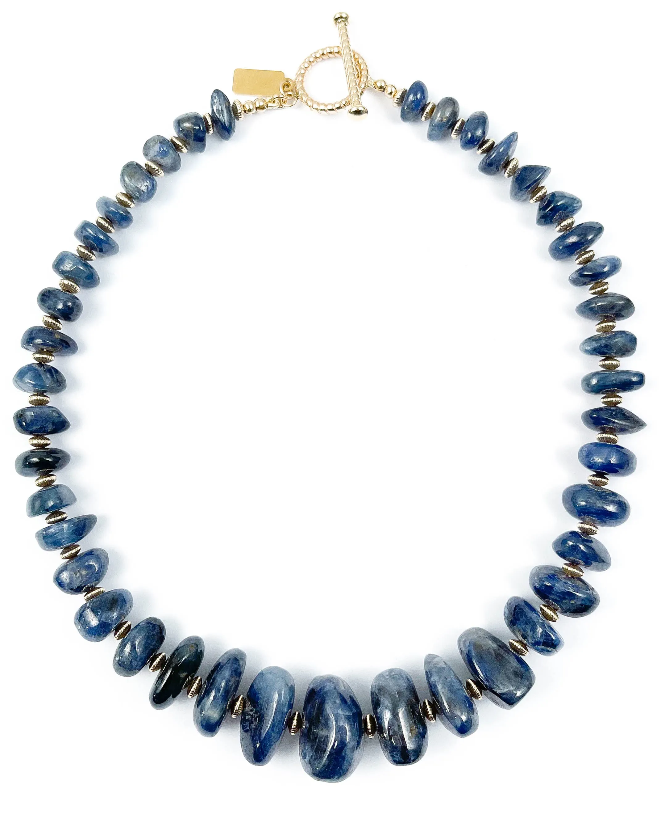 Natural Tumbled Blue Sapphire Necklace