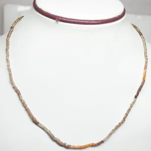 Natural Tundra Sapphire Faceted Rondelle Beads Necklace 2.5mm 20"