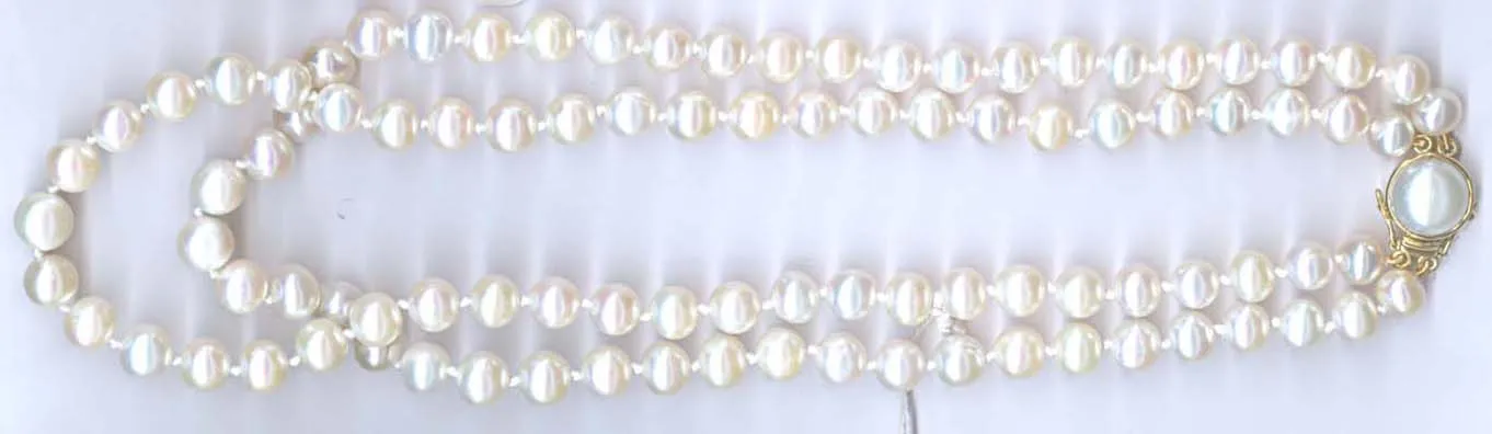 Neckbeads- Pearl Beads with Pearl Clasp  (1759C)