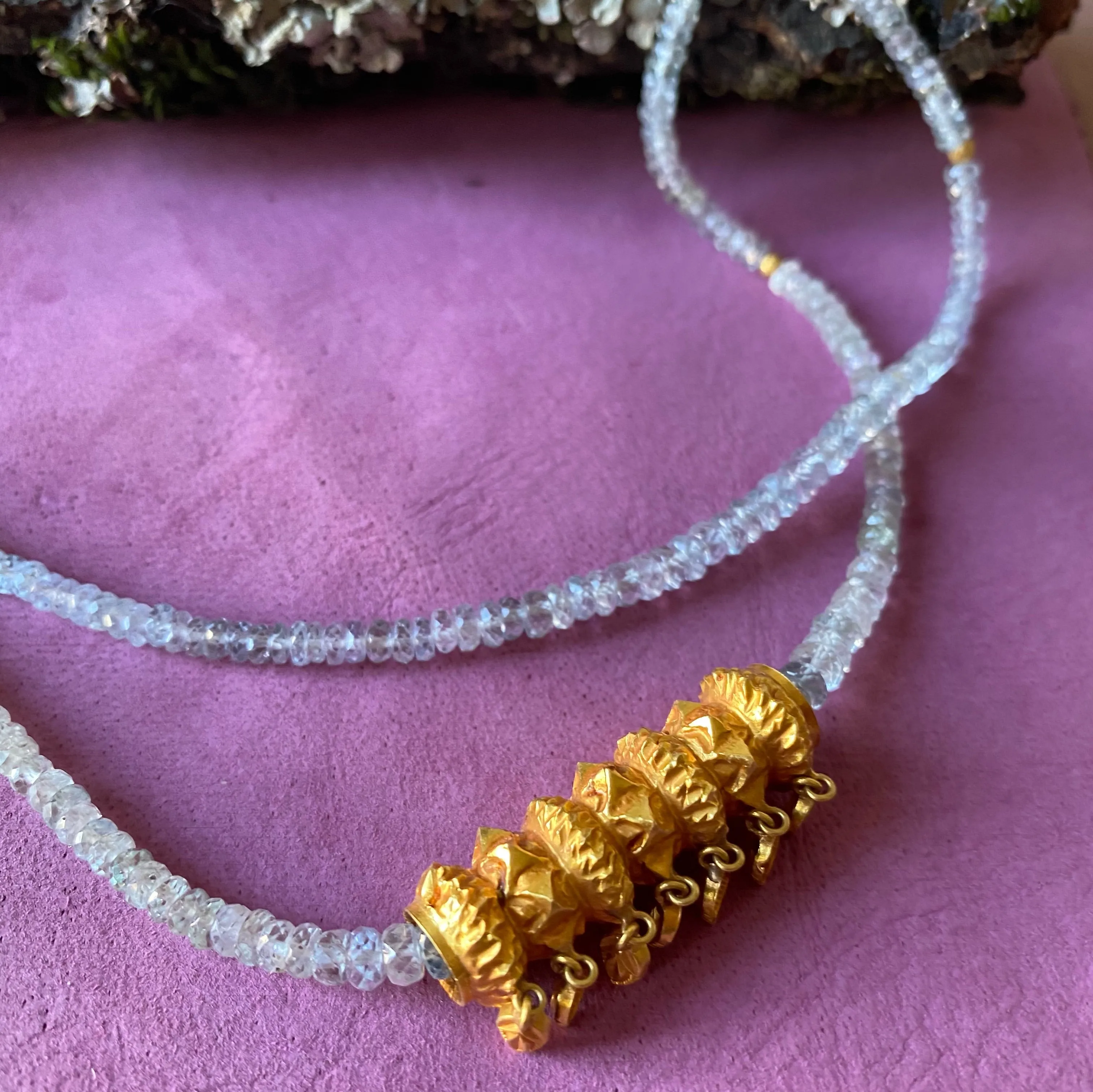 Nepali Gold on Sapphire Necklace