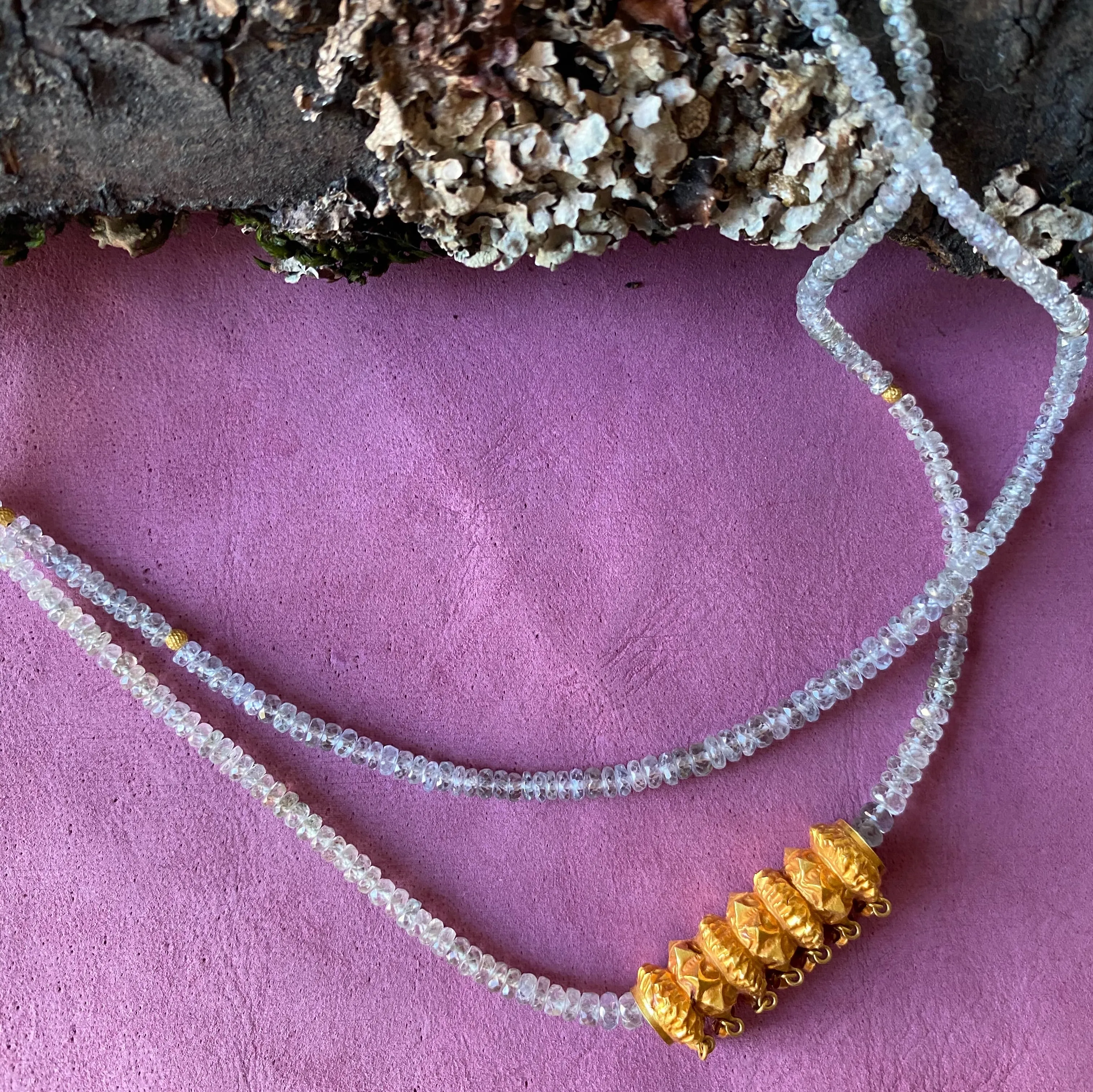 Nepali Gold on Sapphire Necklace