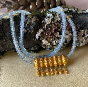 Nepali Gold on Sapphire Necklace