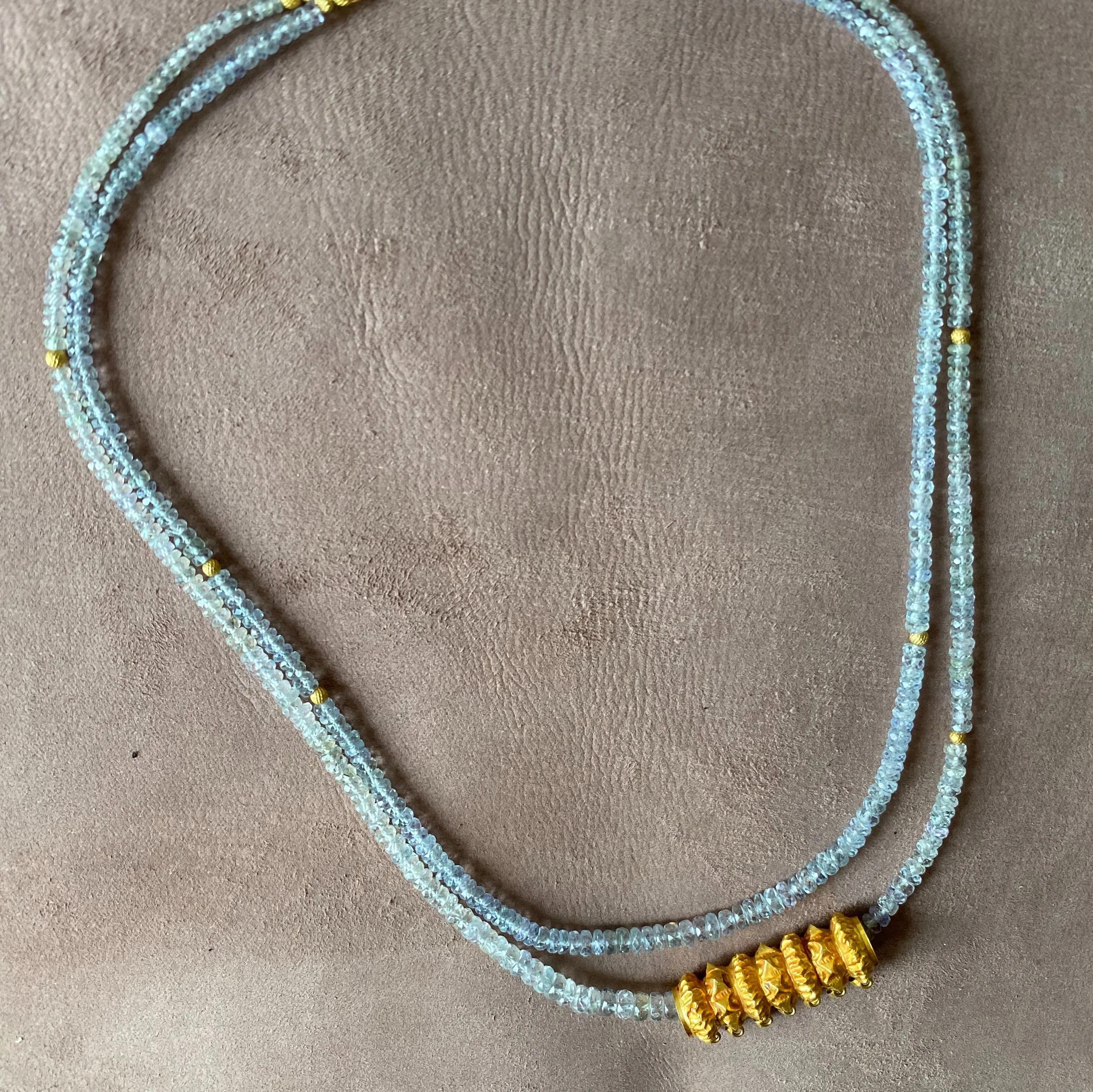 Nepali Gold on Sapphire Necklace