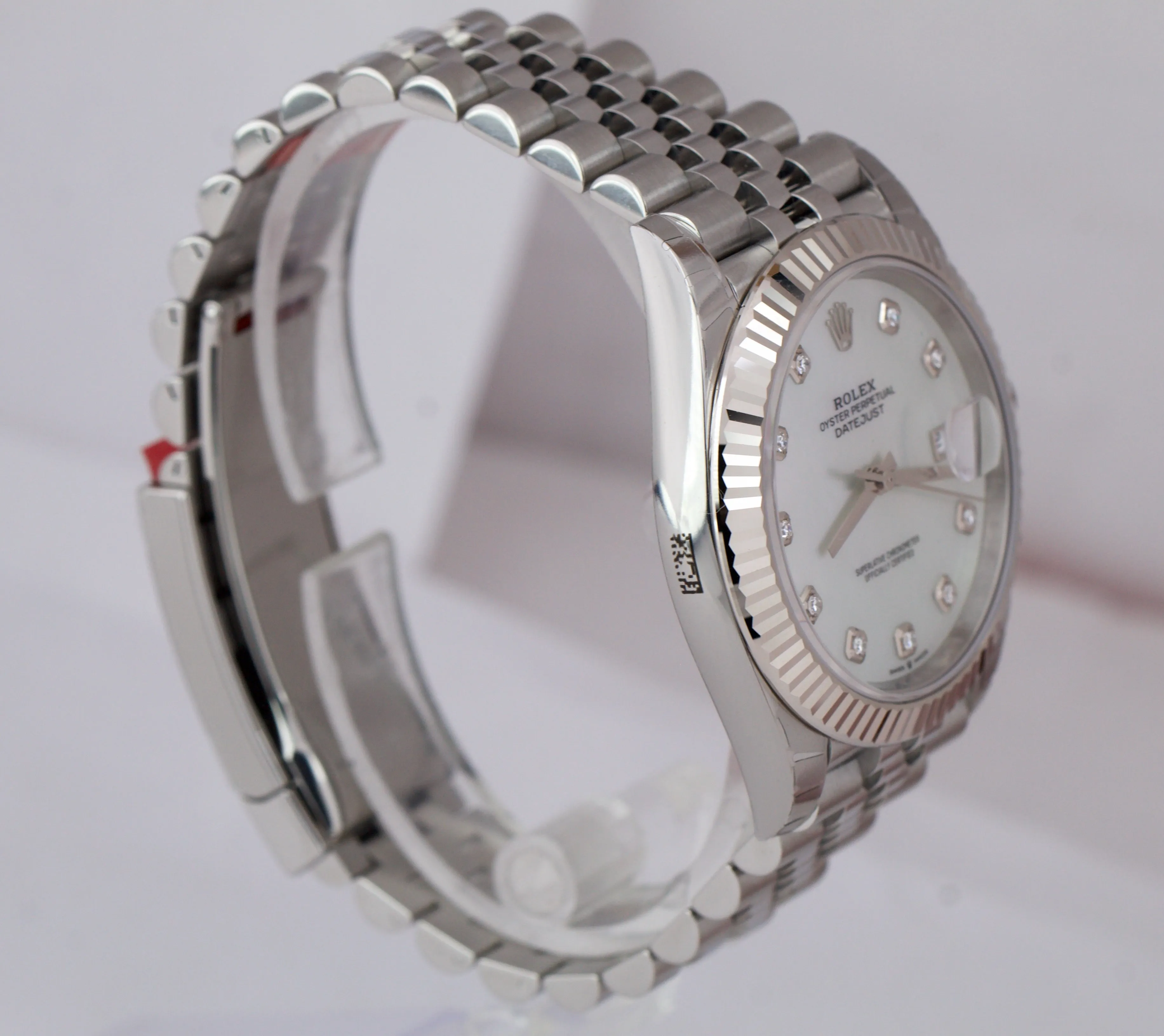 NEW JAN 2022 Rolex DateJust 41 MOP WHITE DIAMOND Steel 41mm JUBILEE Watch 126334