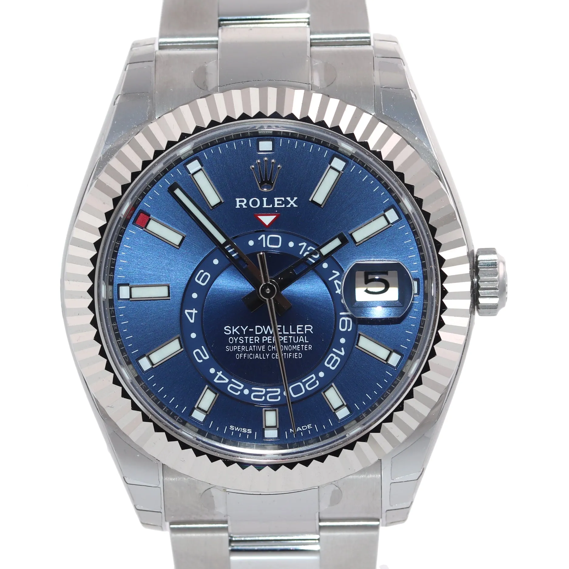 NEW NOVEMBER 2020 Rolex Blue Sky-Dweller White Gold 42mm 326934 Watch Box