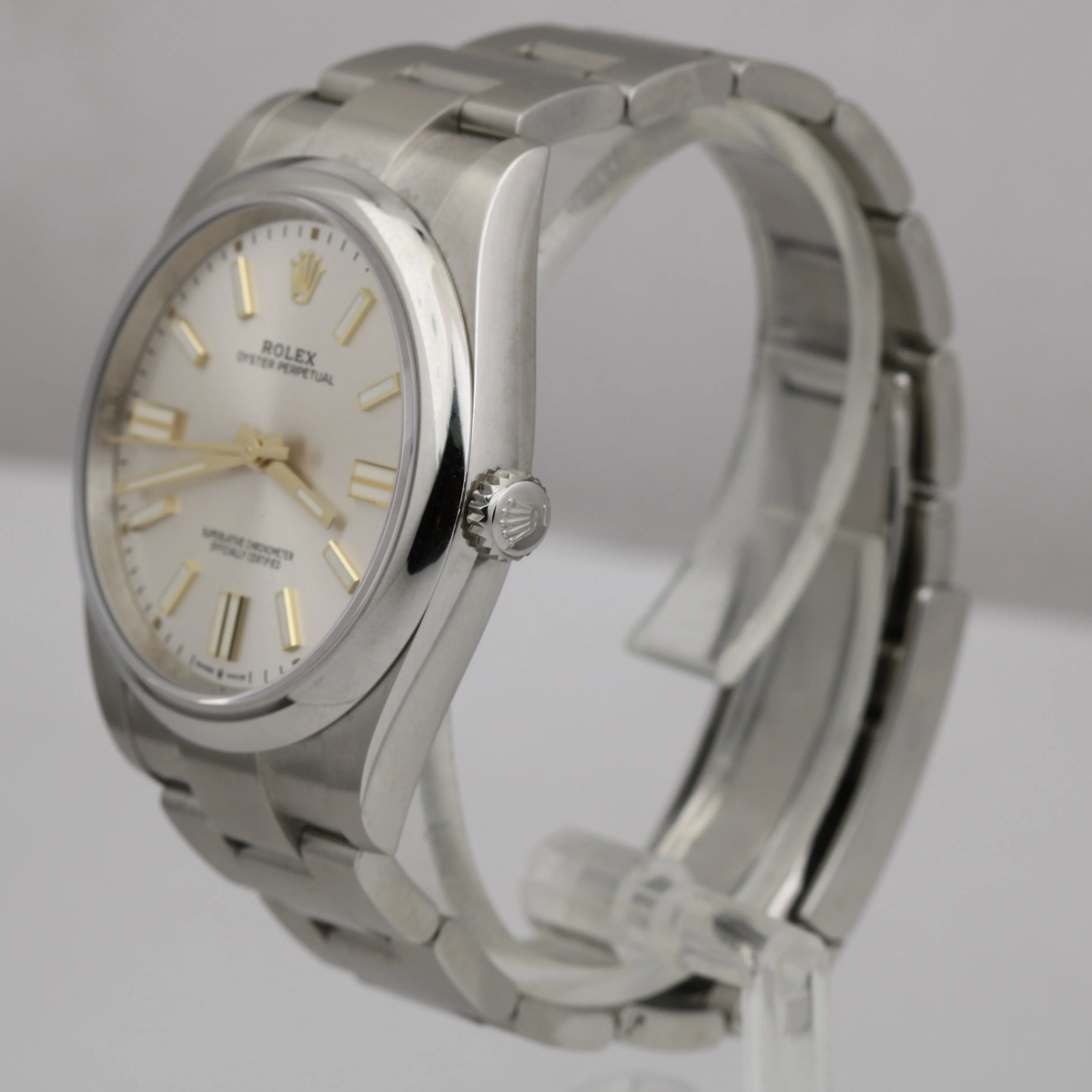 NEW SEPTEMBER 2022 Rolex Oyster Perpetual 41mm SILVER GOLD Oyster Watch 124300