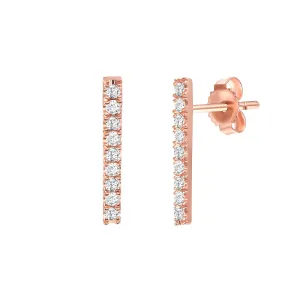 Nine Stone Bar Earrings