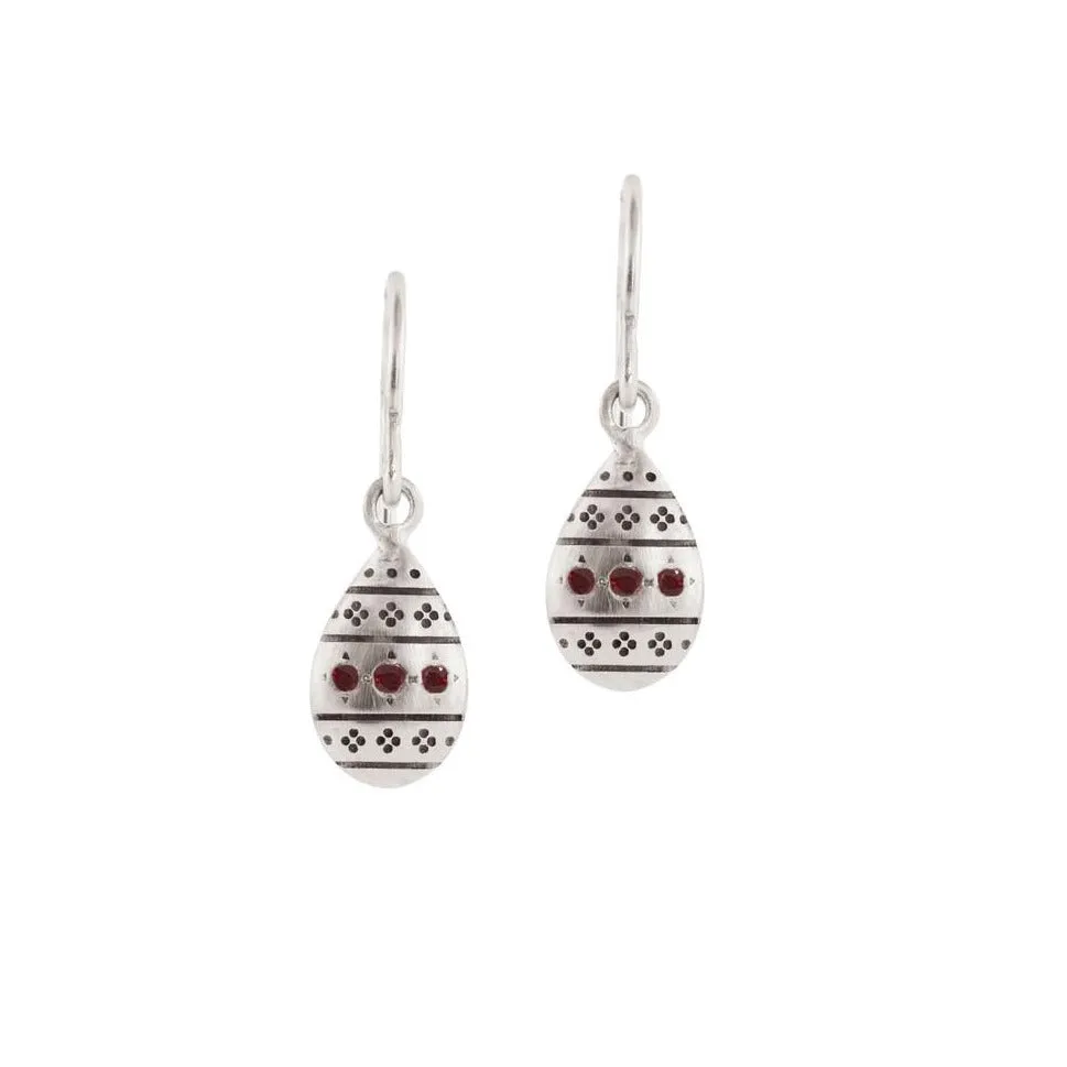 Nomad Drop Earrings with Ruby