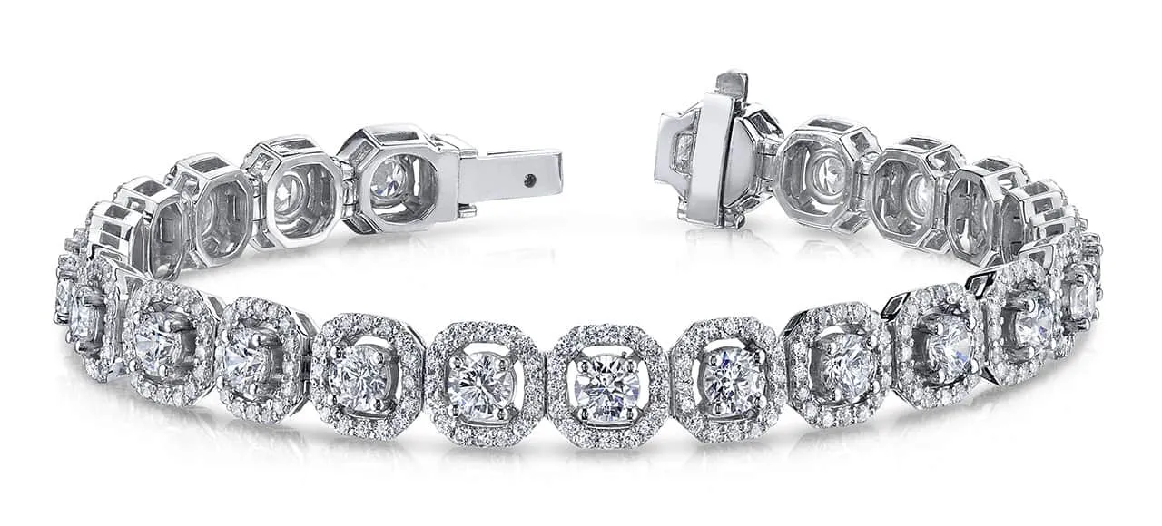 Octagon Red Carpet Lab-Grown Diamond Bracelet with 4.94 ct.(finished) 1mm, 3mm