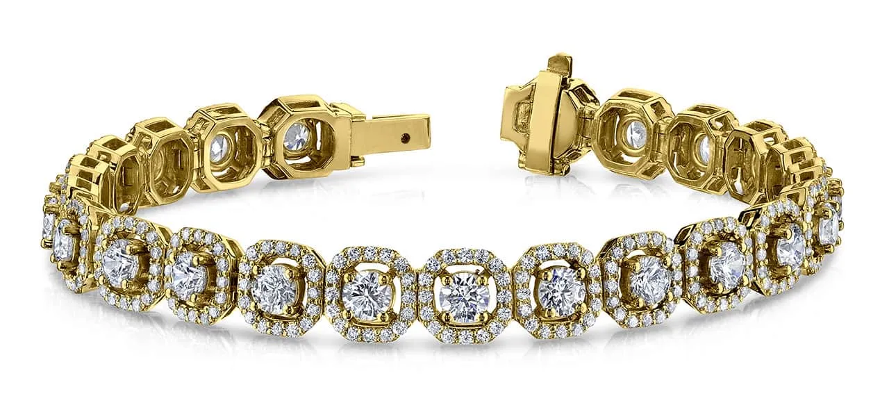 Octagon Red Carpet Lab-Grown Diamond Bracelet with 4.94 ct.(finished) 1mm, 3mm