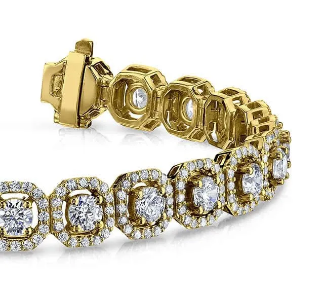 Octagon Red Carpet Lab-Grown Diamond Bracelet with 4.94 ct.(finished) 1mm, 3mm