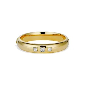 Old Mine Cut Diamond Bangle