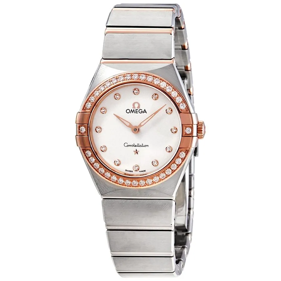 Omega Constellation Manhattan Quartz Diamond Silver Dial Ladies Watch 131.25.28.60.52.001