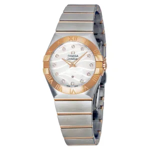 Omega Constellation Mother of Pearl Diamond Dial Ladies Watch 123.20.27.60.55.006