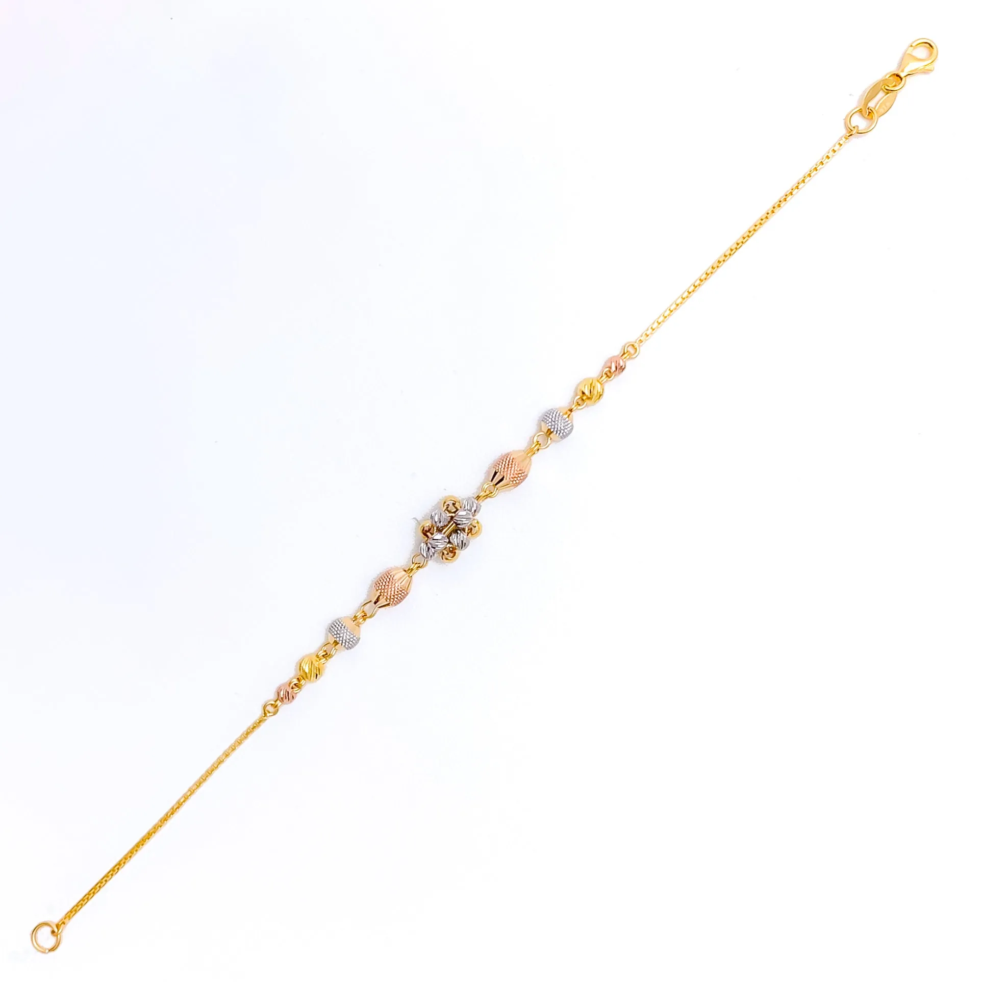 Ornate Glowing 22k Multi-Color Gold Bracelet