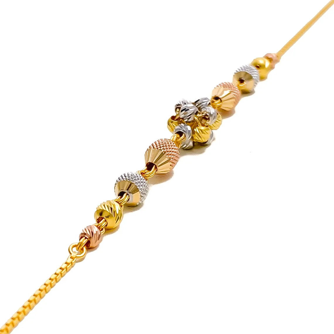 Ornate Glowing 22k Multi-Color Gold Bracelet