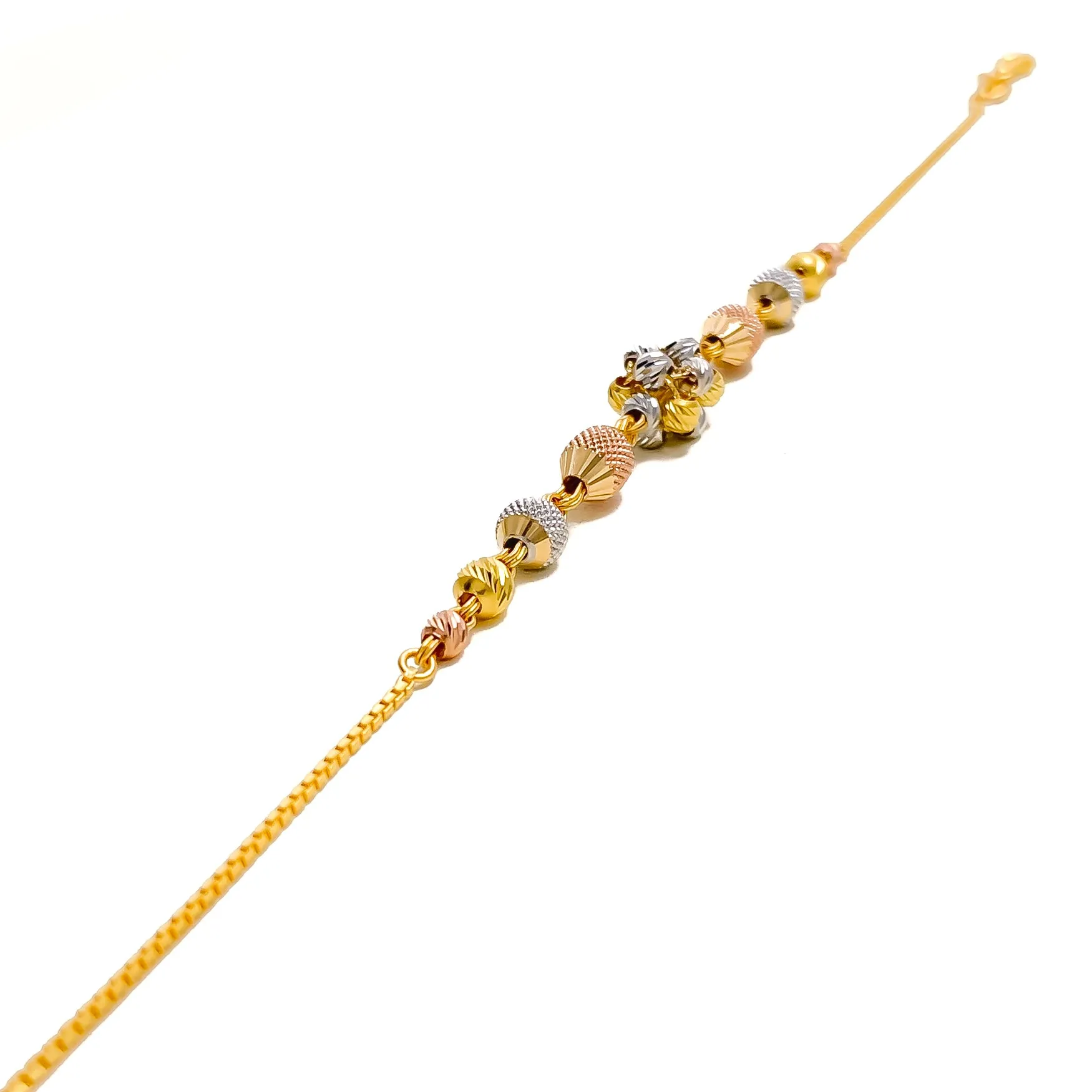 Ornate Glowing 22k Multi-Color Gold Bracelet