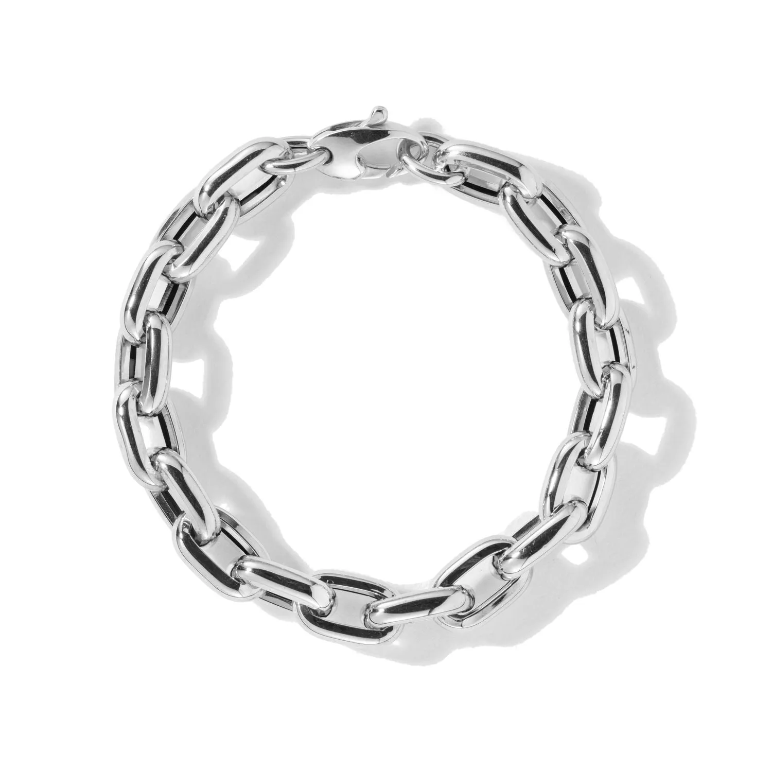 Oval Carabiner on Links Chain Bracelet