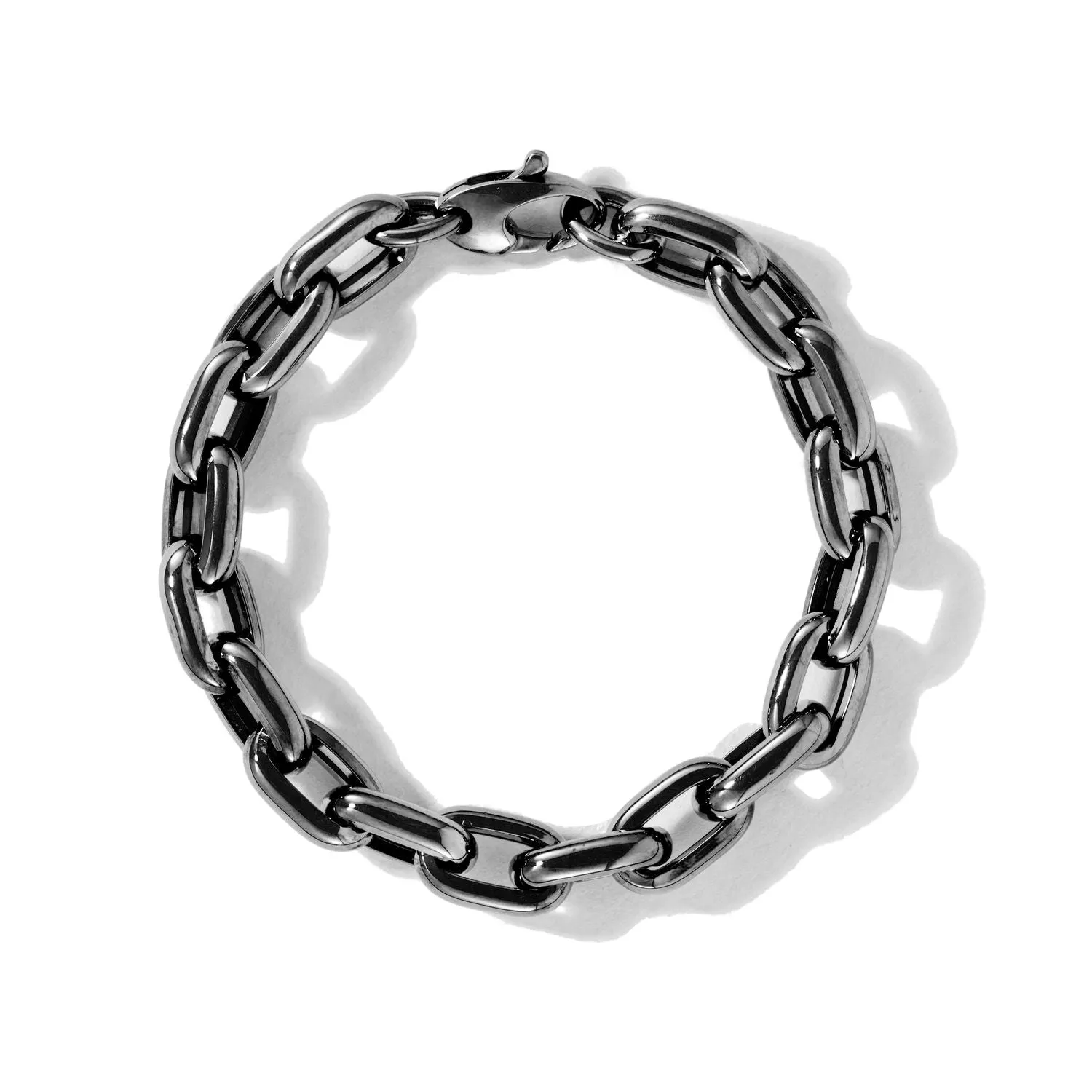 Oval Carabiner on Links Chain Bracelet
