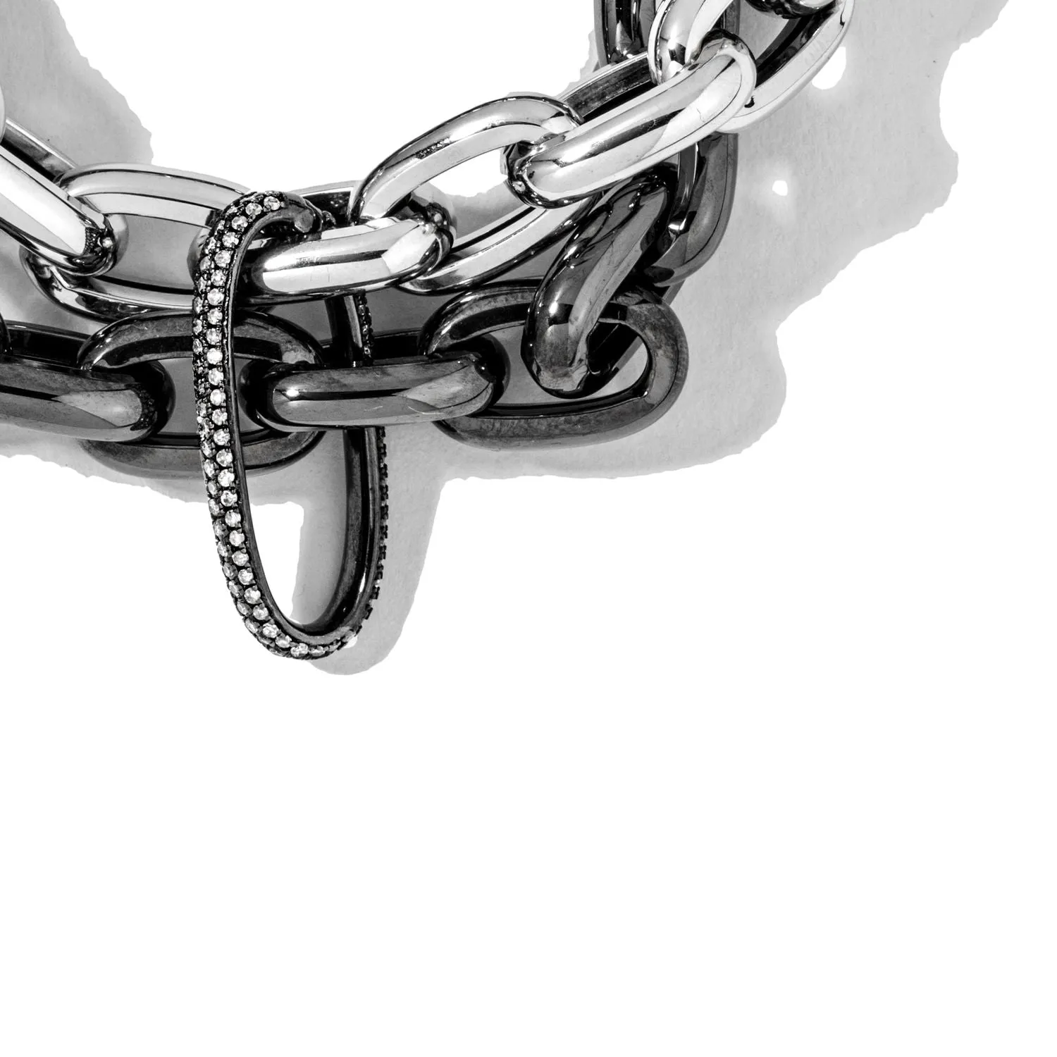 Oval Carabiner on Links Chain Bracelet