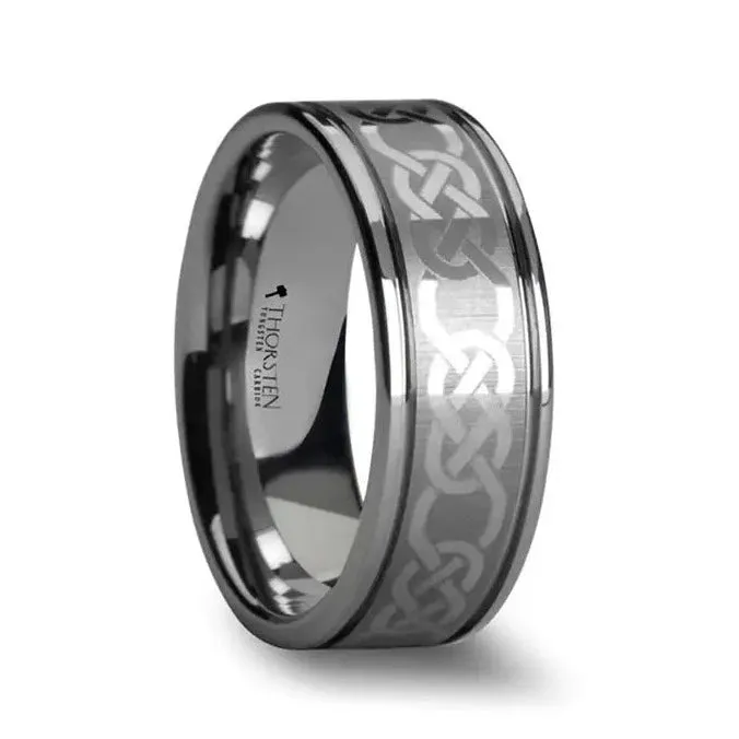 Palatine Laser Engraved Tungsten Band
