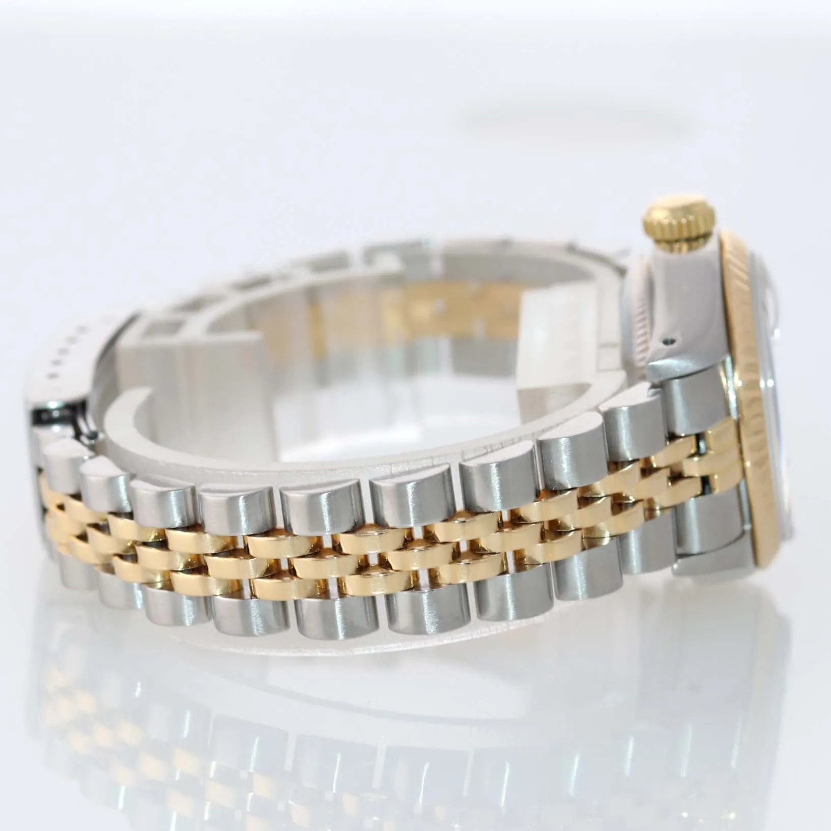 PAPERS Ladies Rolex 67193 Two Tone 18k Gold 26mm MOP Diamond Watch Box