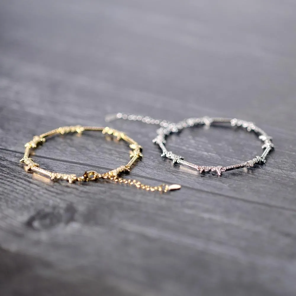 Pave Barbed Wire Bracelet
