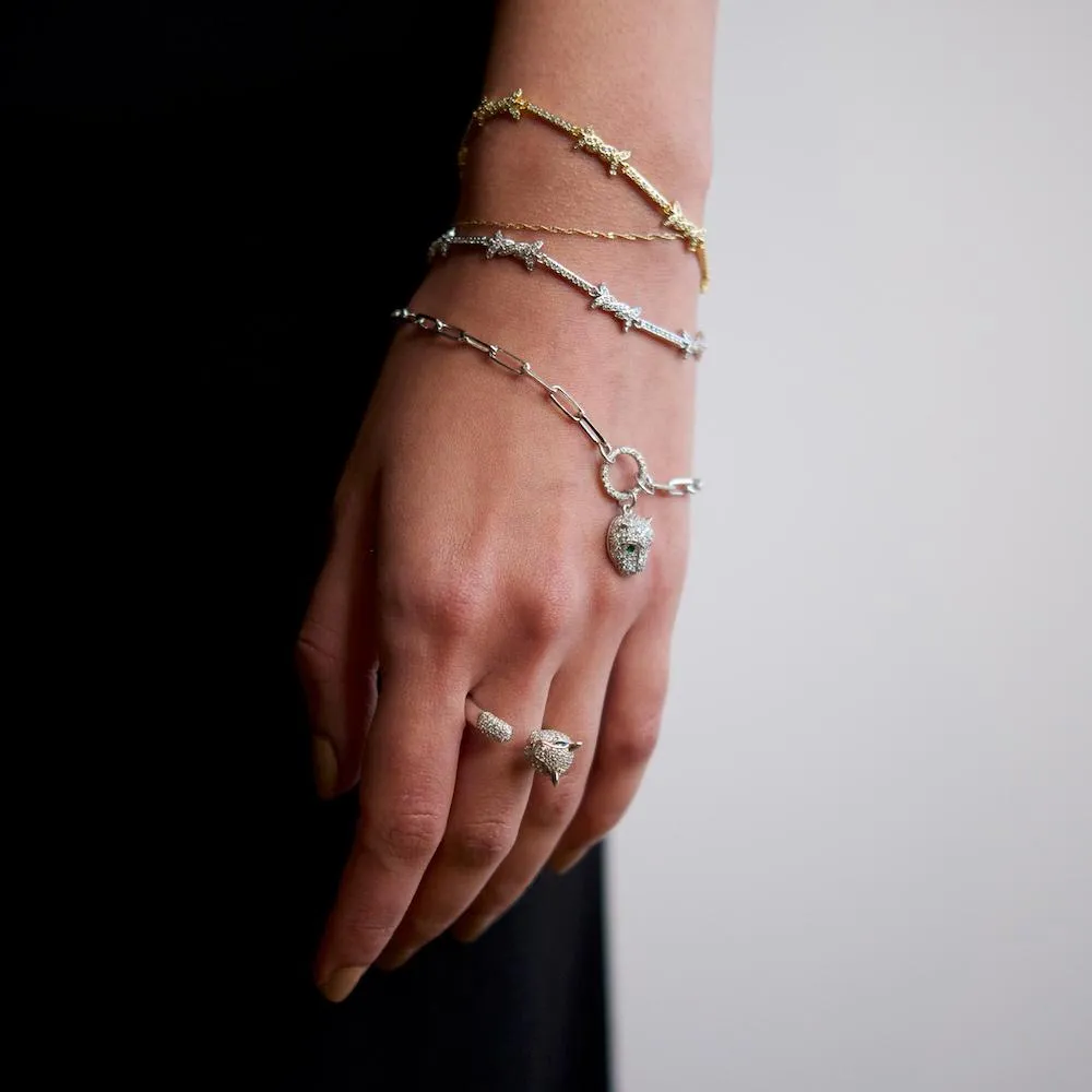 Pave Barbed Wire Bracelet