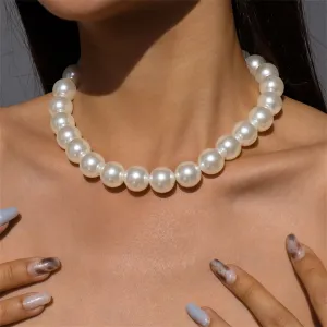 Pearl & Silver-Plated Necklace