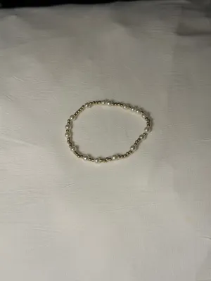 Pearl and Gold Stackable Bracelets