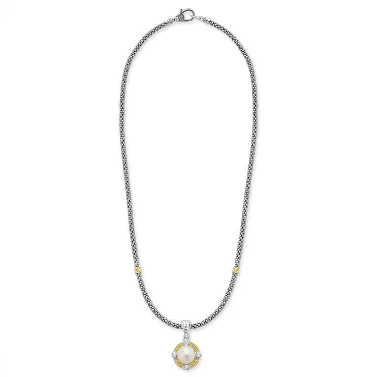 Pearl Diamond Caviar Necklace