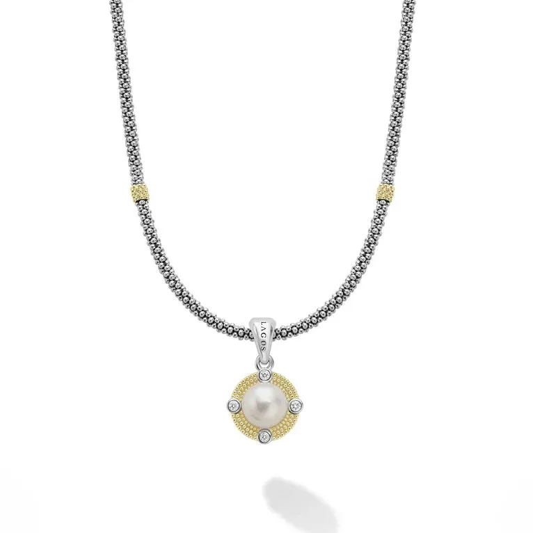 Pearl Diamond Caviar Necklace