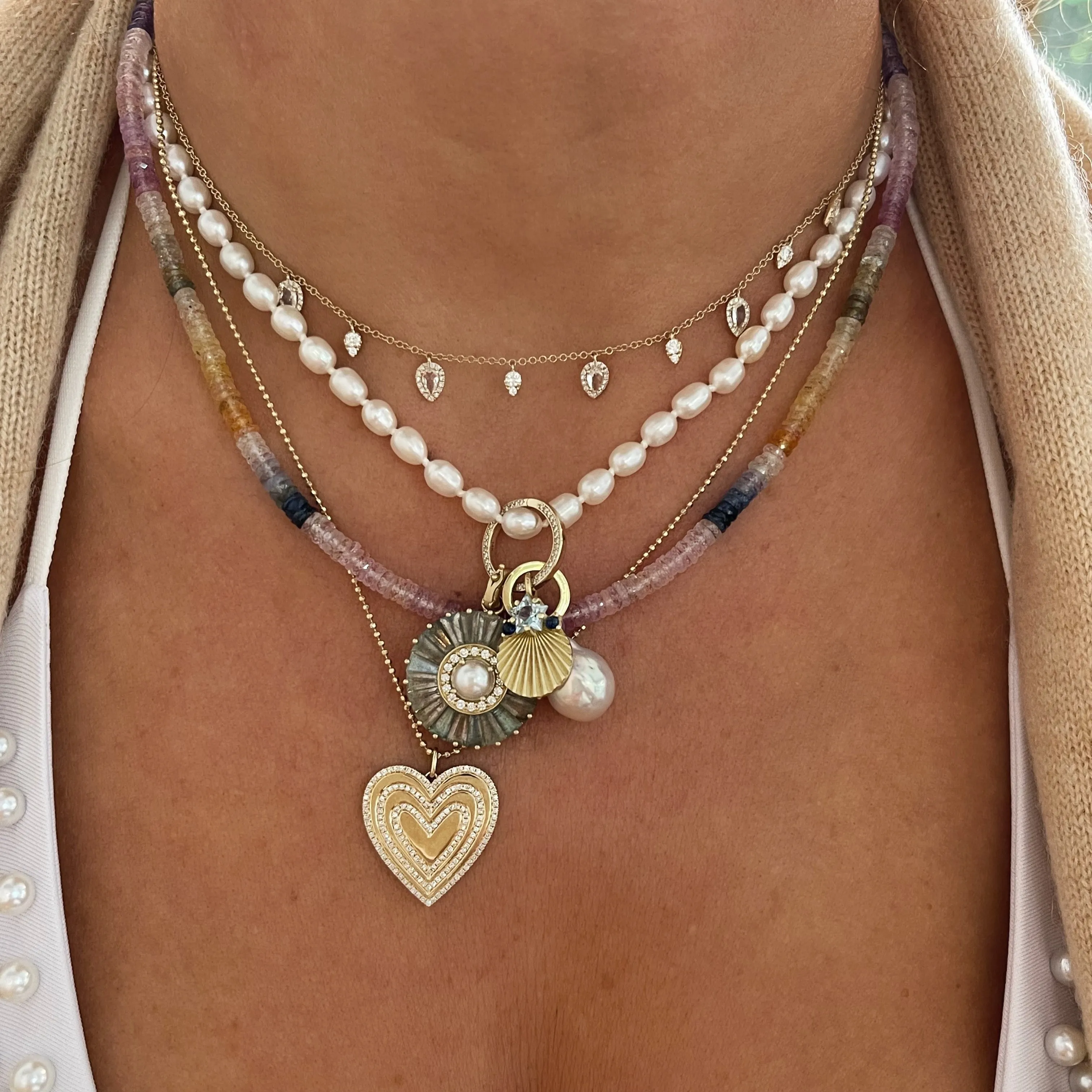 Pearl Drop Hinged Charm