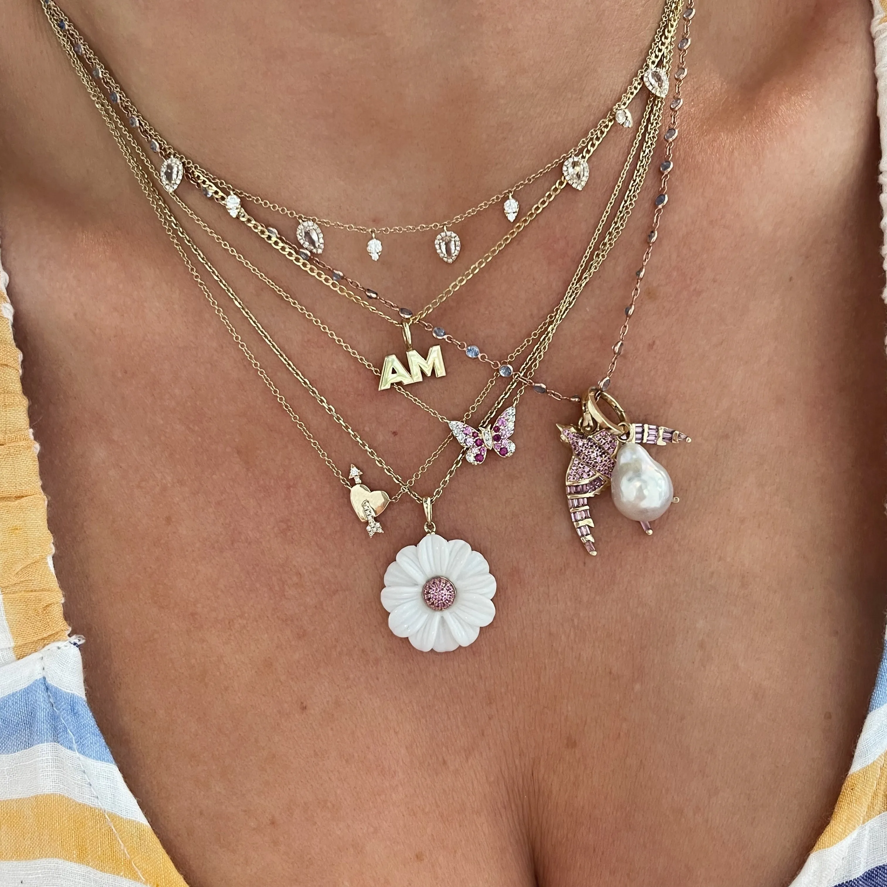 Pearl Drop Hinged Charm