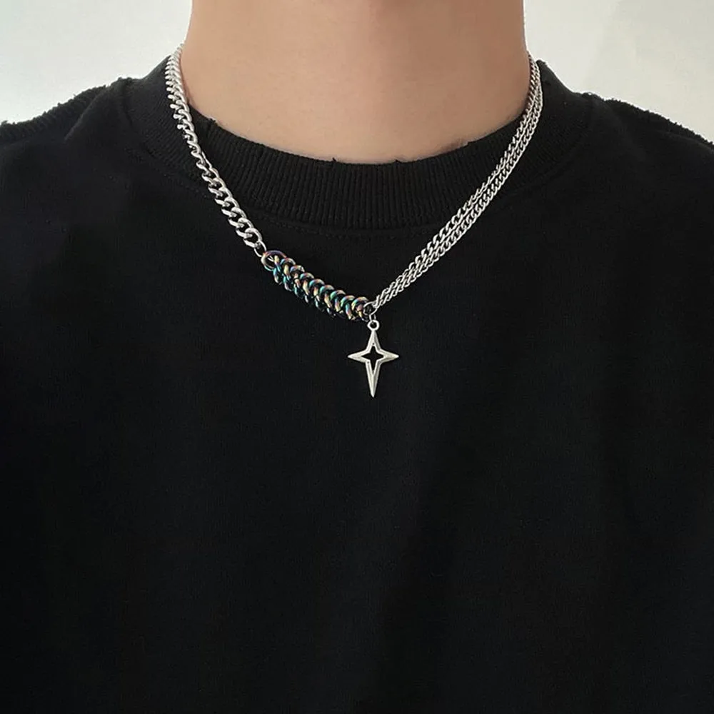 Pearl Rhinestones Necklace For Men