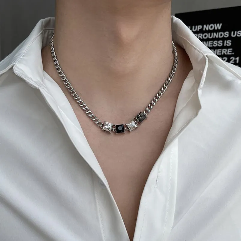 Pearl Rhinestones Necklace For Men
