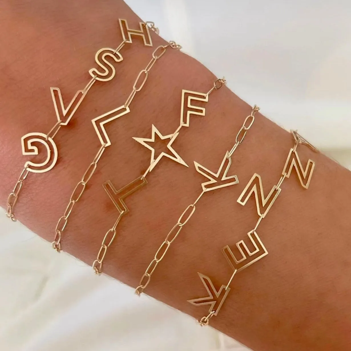 Personalized Chain Letter Bracelet